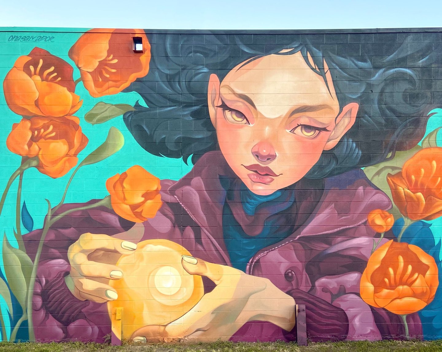 Aurora - arte público en Houston, muralismo, street art, arte callejero por Ona Salvador