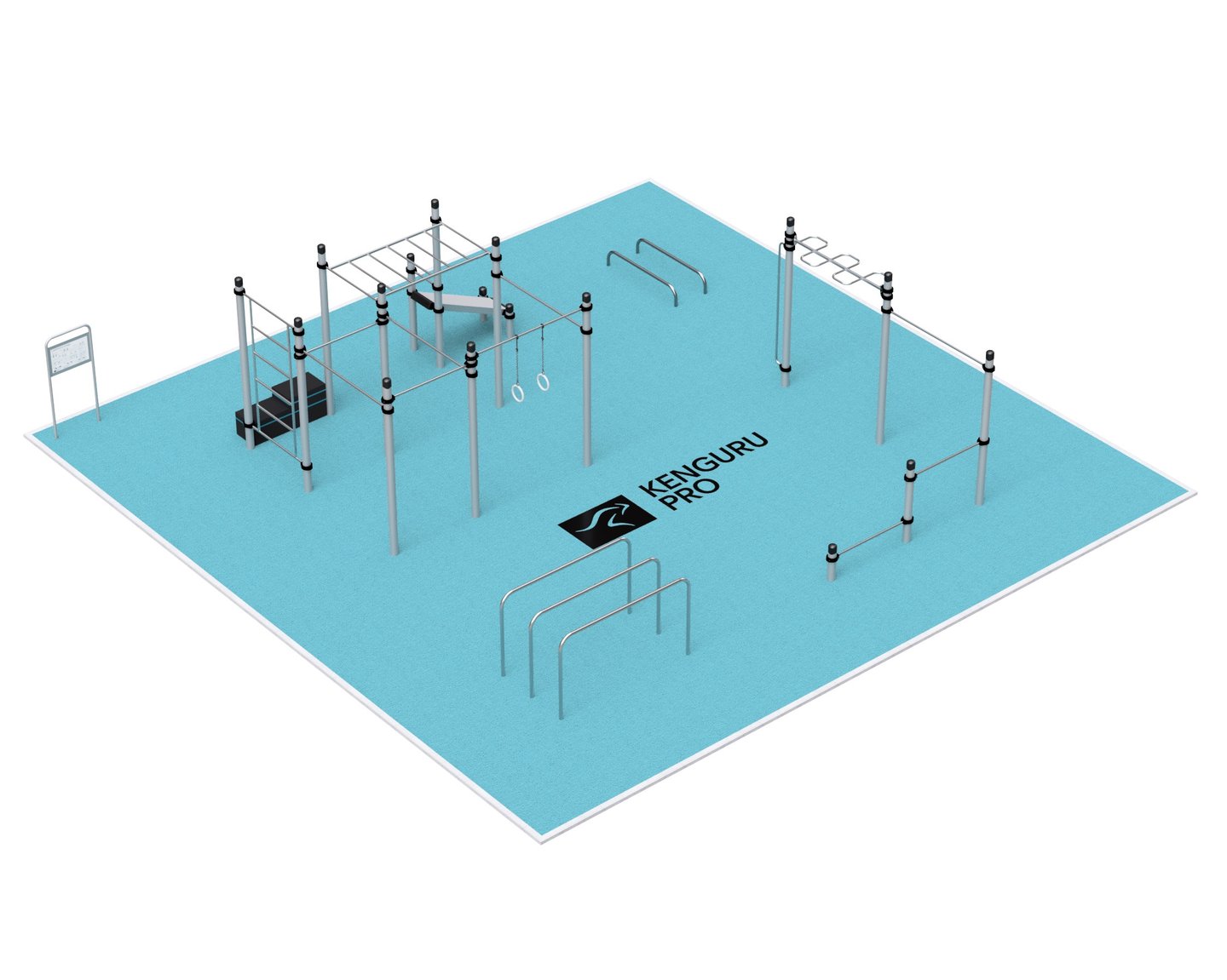 Terrain de Street Workout Kenguru Pro, idéale pour entraînement en extérieur.