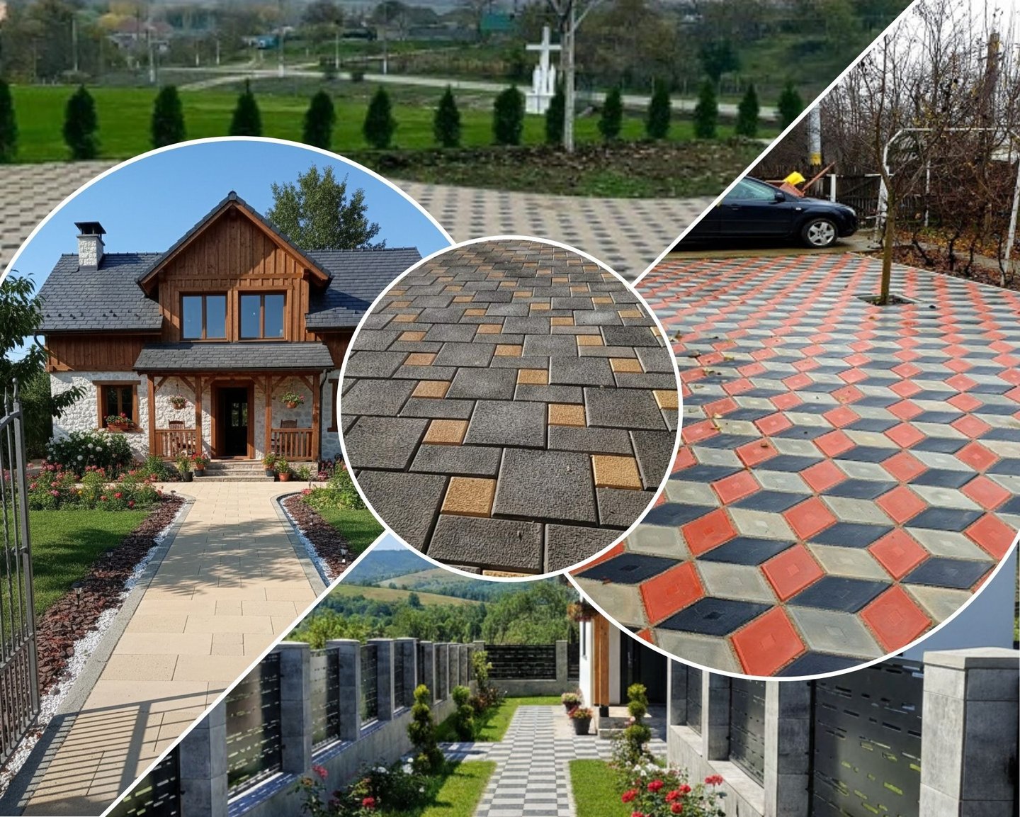 Pavele din beton pentru curți și alei montate de Paviprof în județul Vâlcea