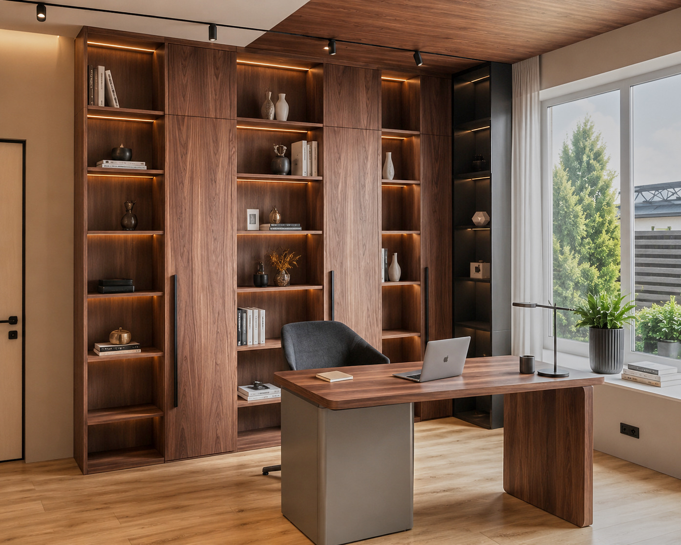 bespoke home office furniture with integrated storage