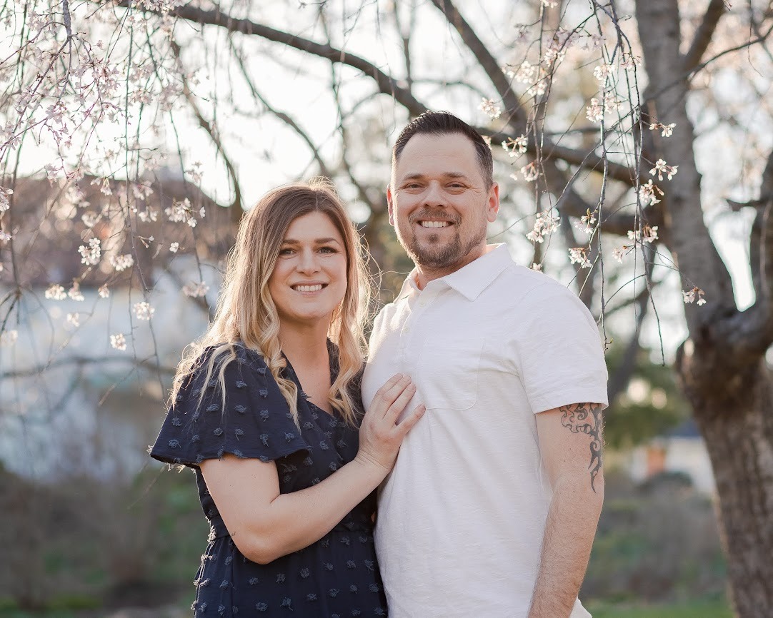 Couple smiling at the camera