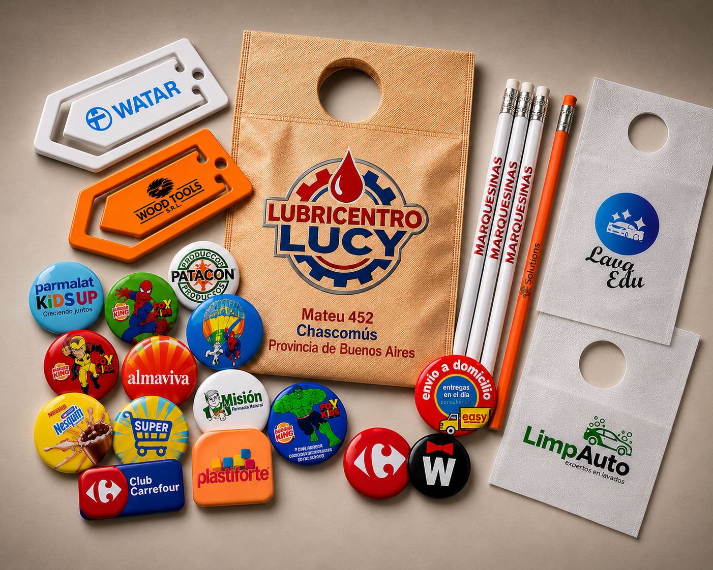 Merchandising promocional económico personalizado para empresas, eventos y campañas publicitarias.