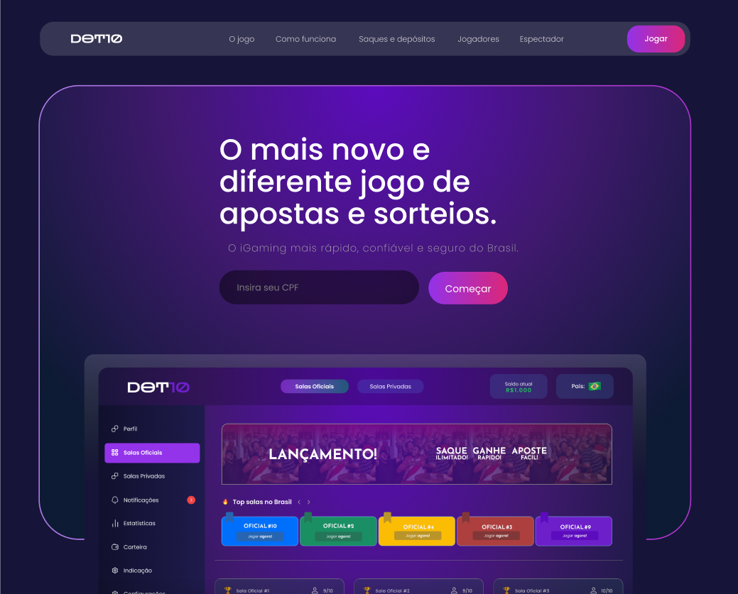 Landing page da Dot10
