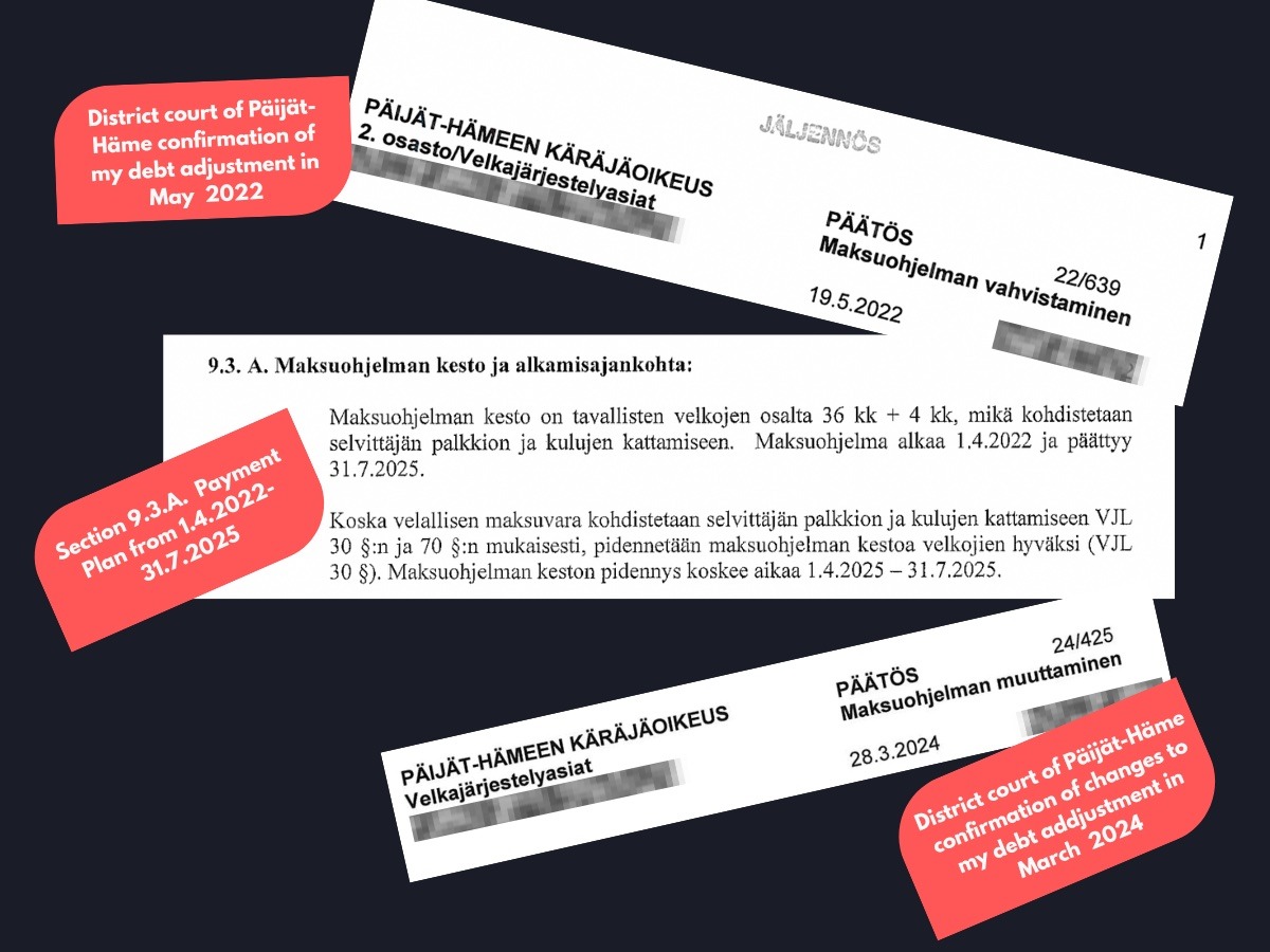 Debt Adjustment application accepted