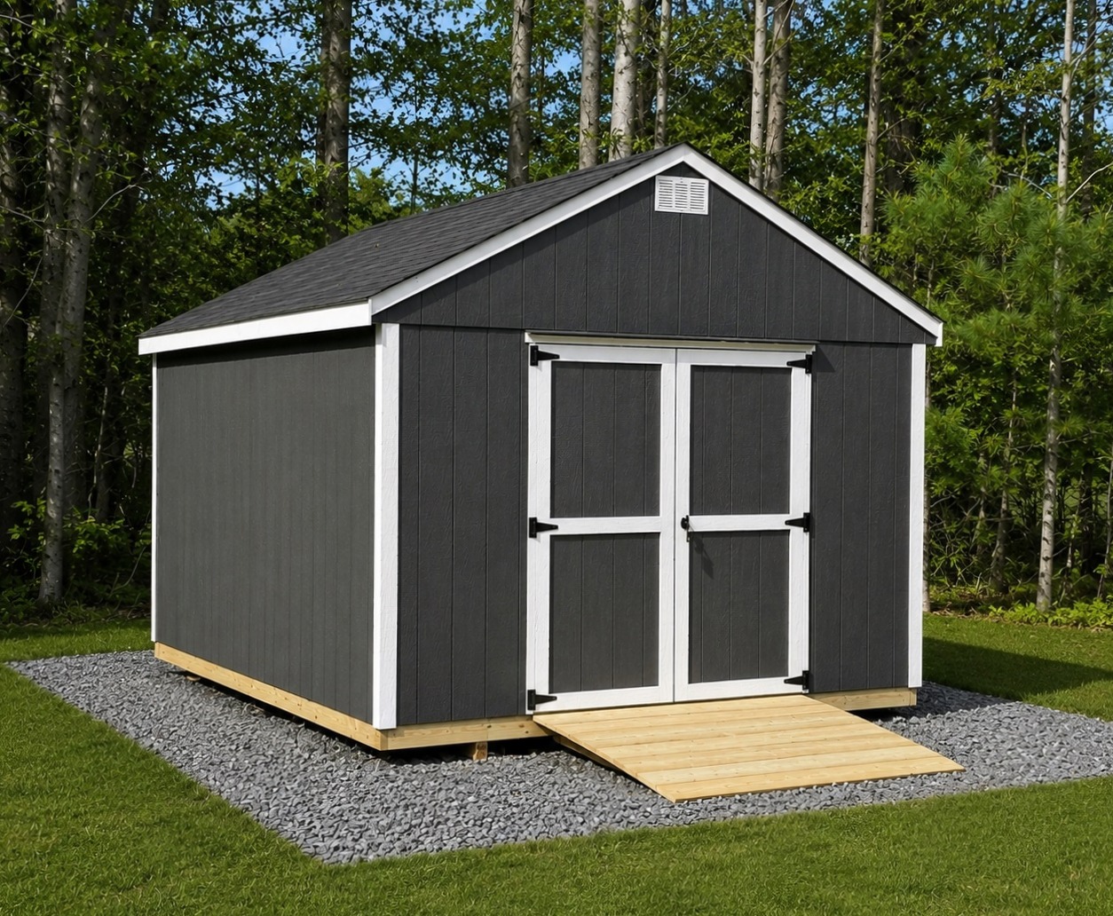 12x16 custom imperial storage shed on-site installation by imperial custom sheds