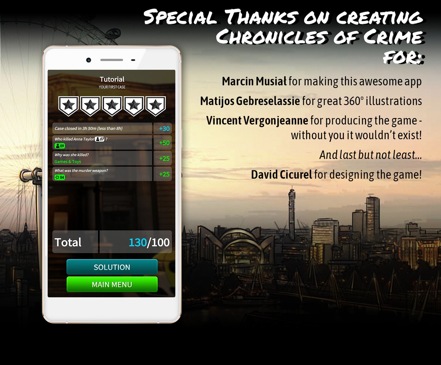 Special Thanks to Marcin Musiał, Matijos Gebreselassie, Vincent Vergonjeanne and David Cicurel