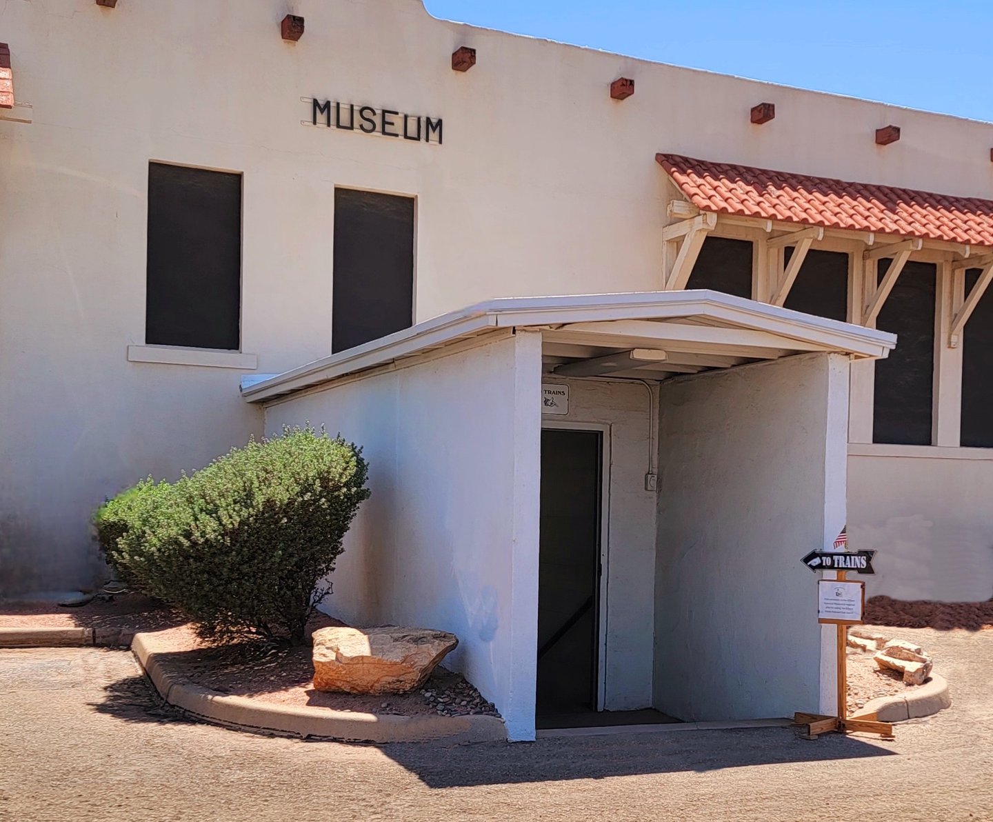 Entrance to lower level at HD South museum