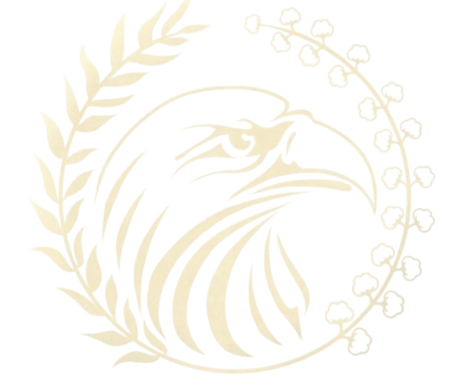 a golden eagle with a laurel and laurels