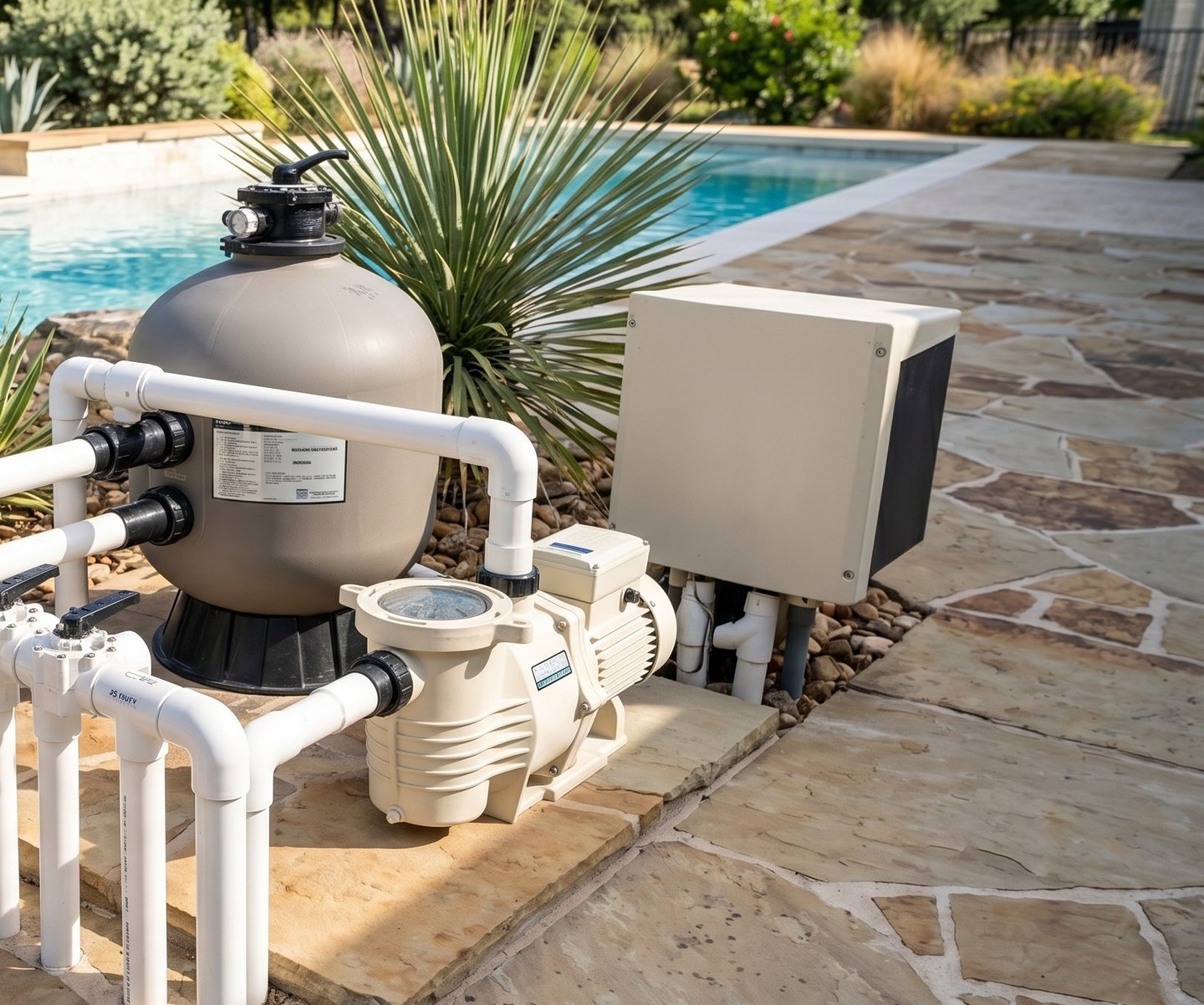 Seasonal pool equipment check for pool opening and closing in Round Rock TX