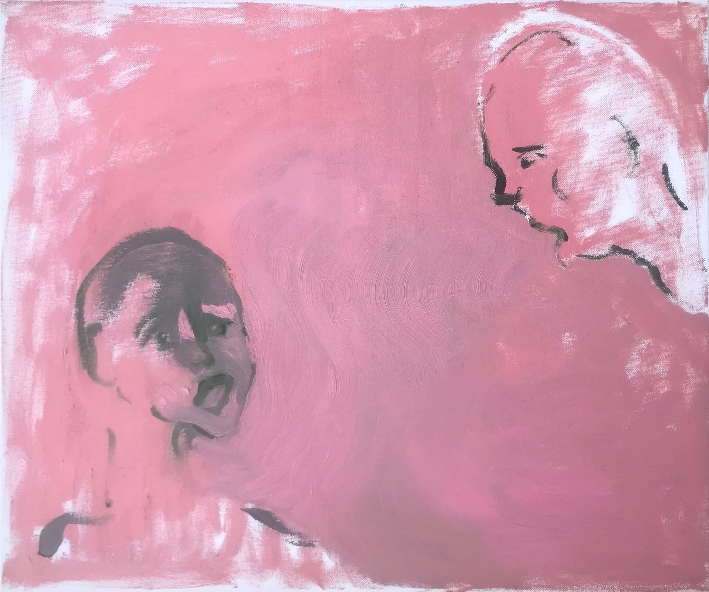 Konfliktas aliejinė tapyba Lina Mikužytė Lietuva