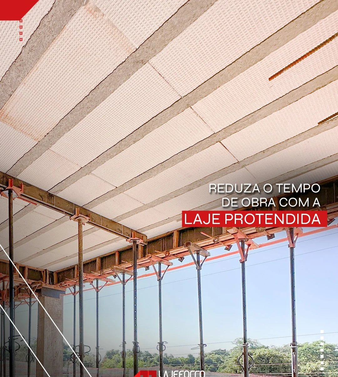 Laje protendida montada