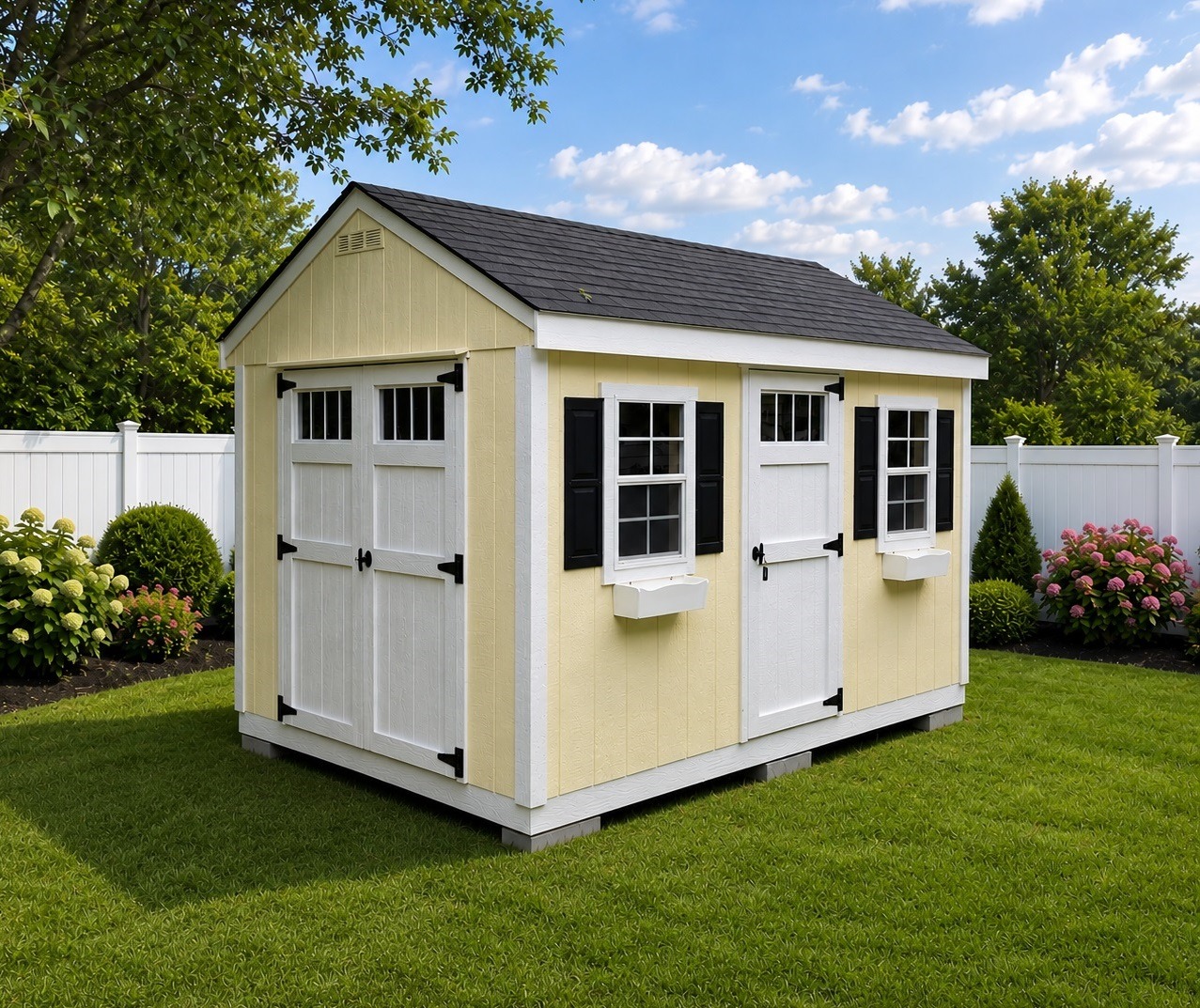 Custom Storage Shed with LP® SmartSide® Siding & Professional Painting Service