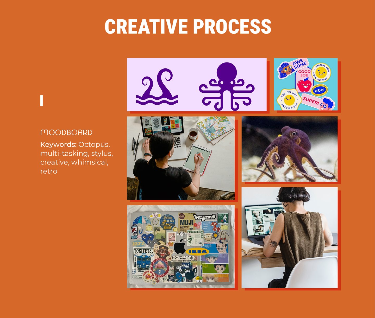 mood board for a brand identity project