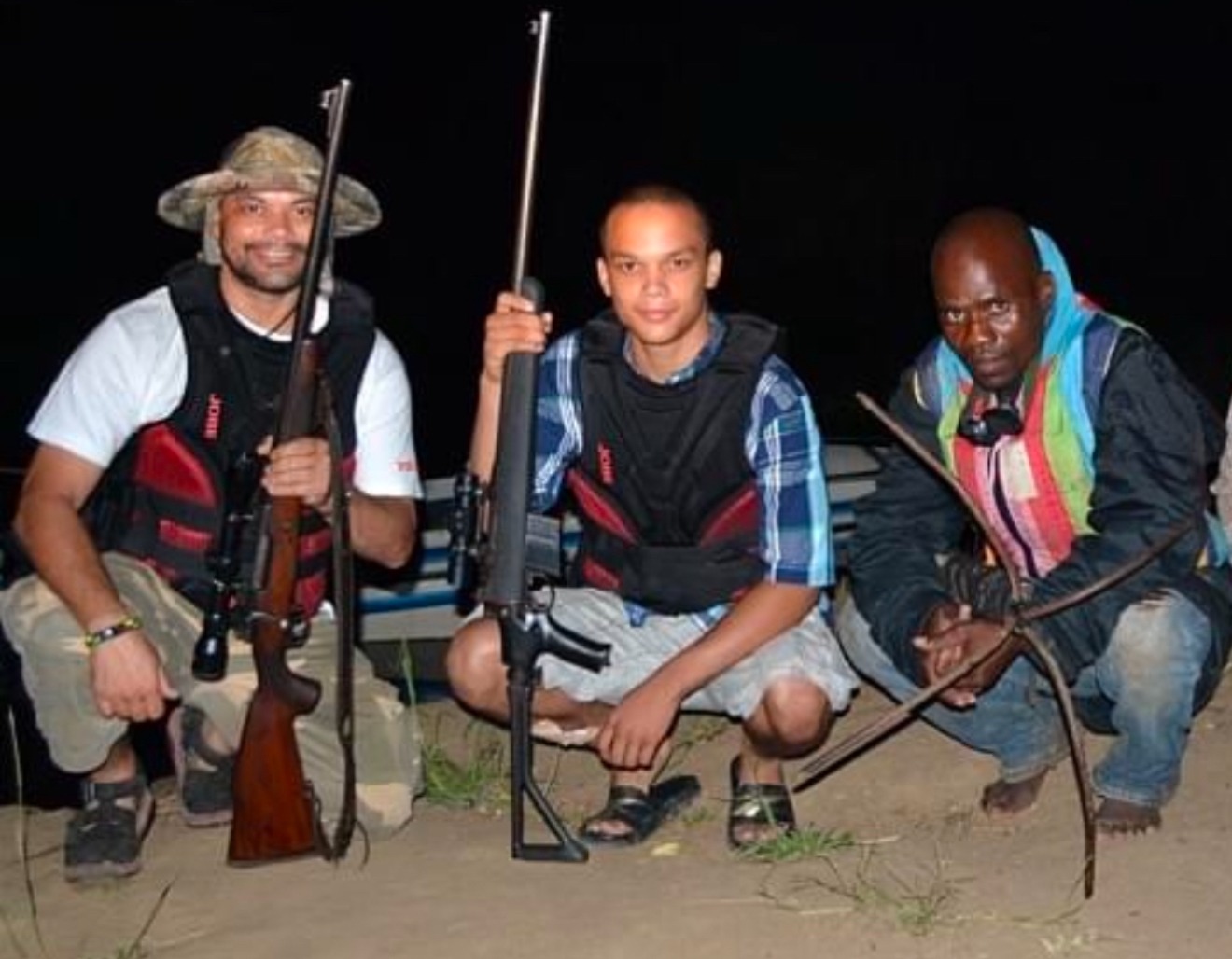 Ian with his son Brennan and Mfumu