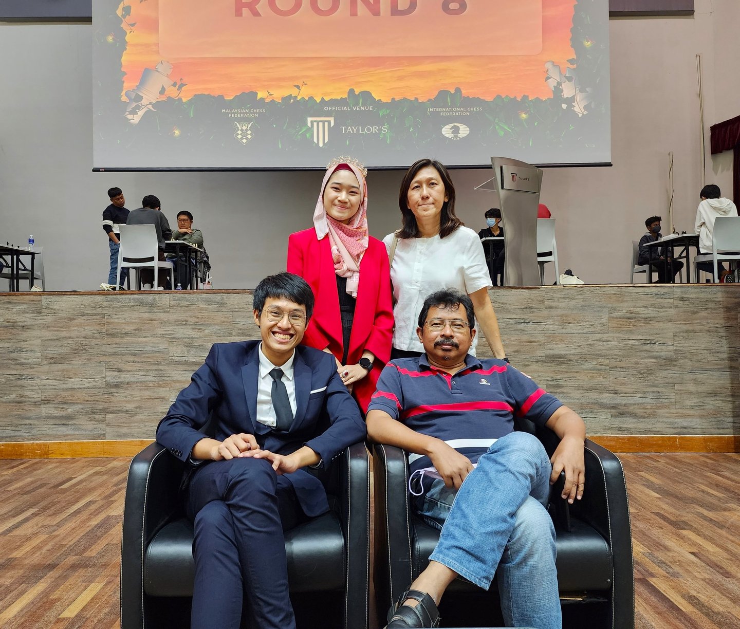 Ellie Emira and Emir Rusyaidi at Taylor's University Chess Tournament 2022. Malaysia Chess