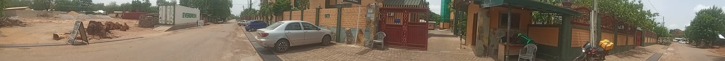 a car parked in front of a building