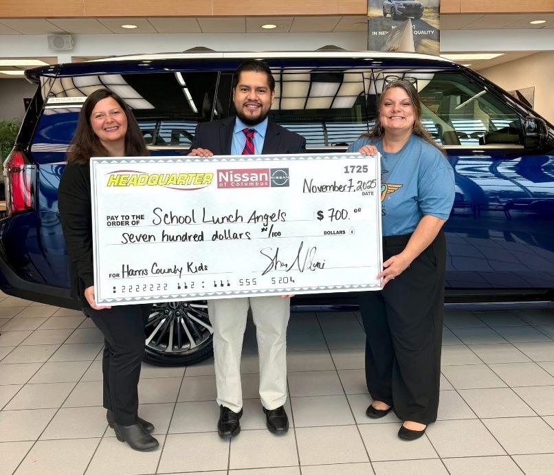 School Lunch Angels Check Presentation from Headquarter Nissan, Columbus, GA