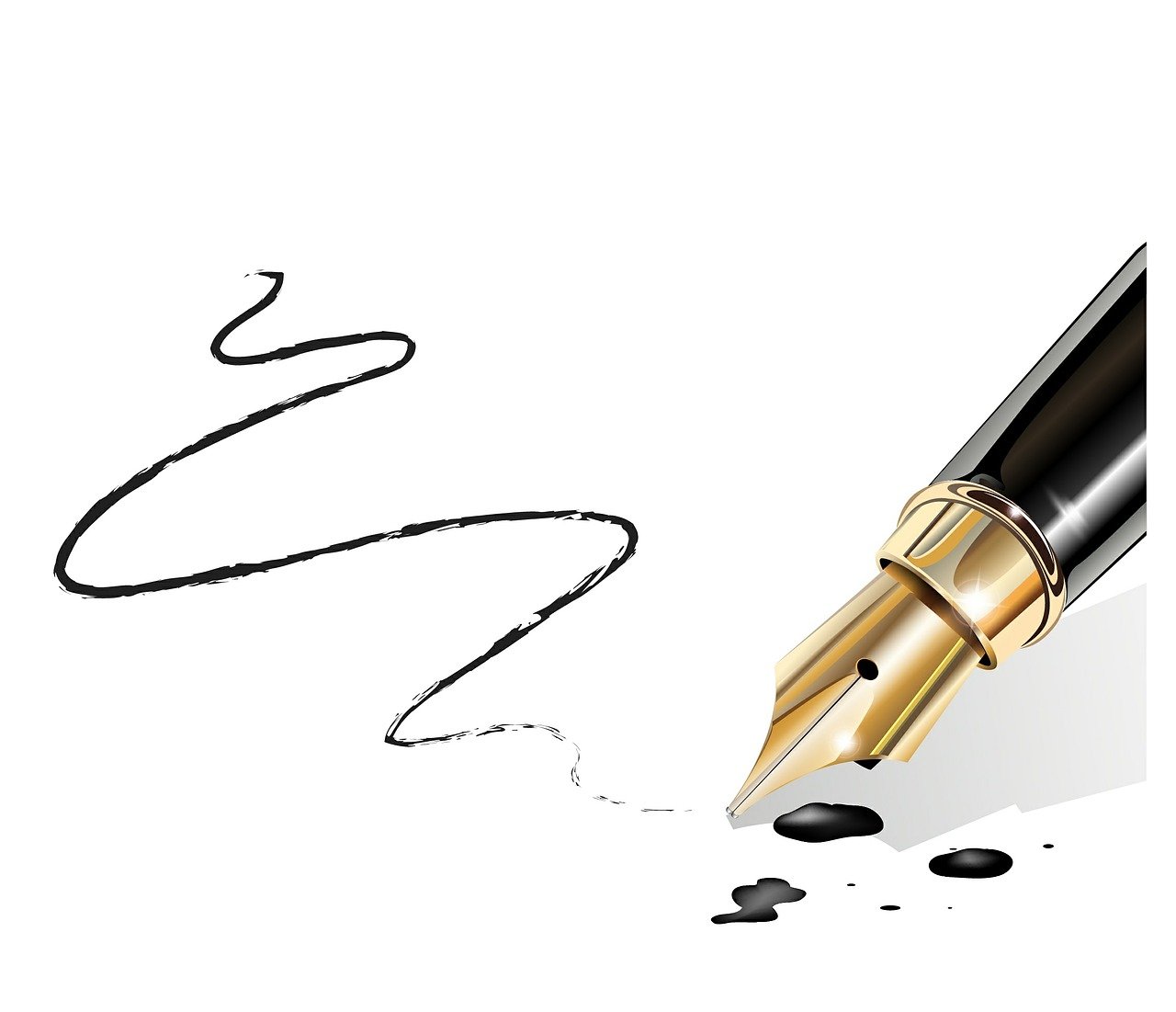 Fountain pen writing across a page