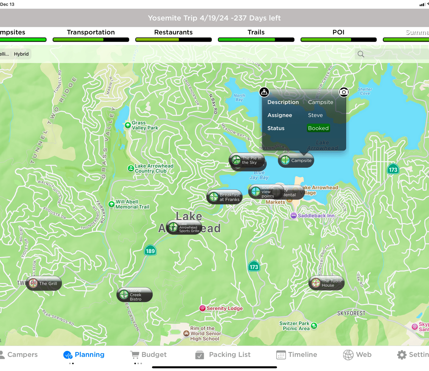 Pro Travel Planner App