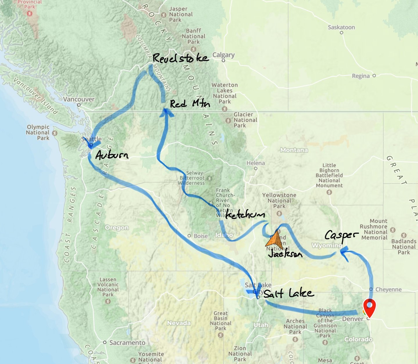 2024 IKON pass travel route