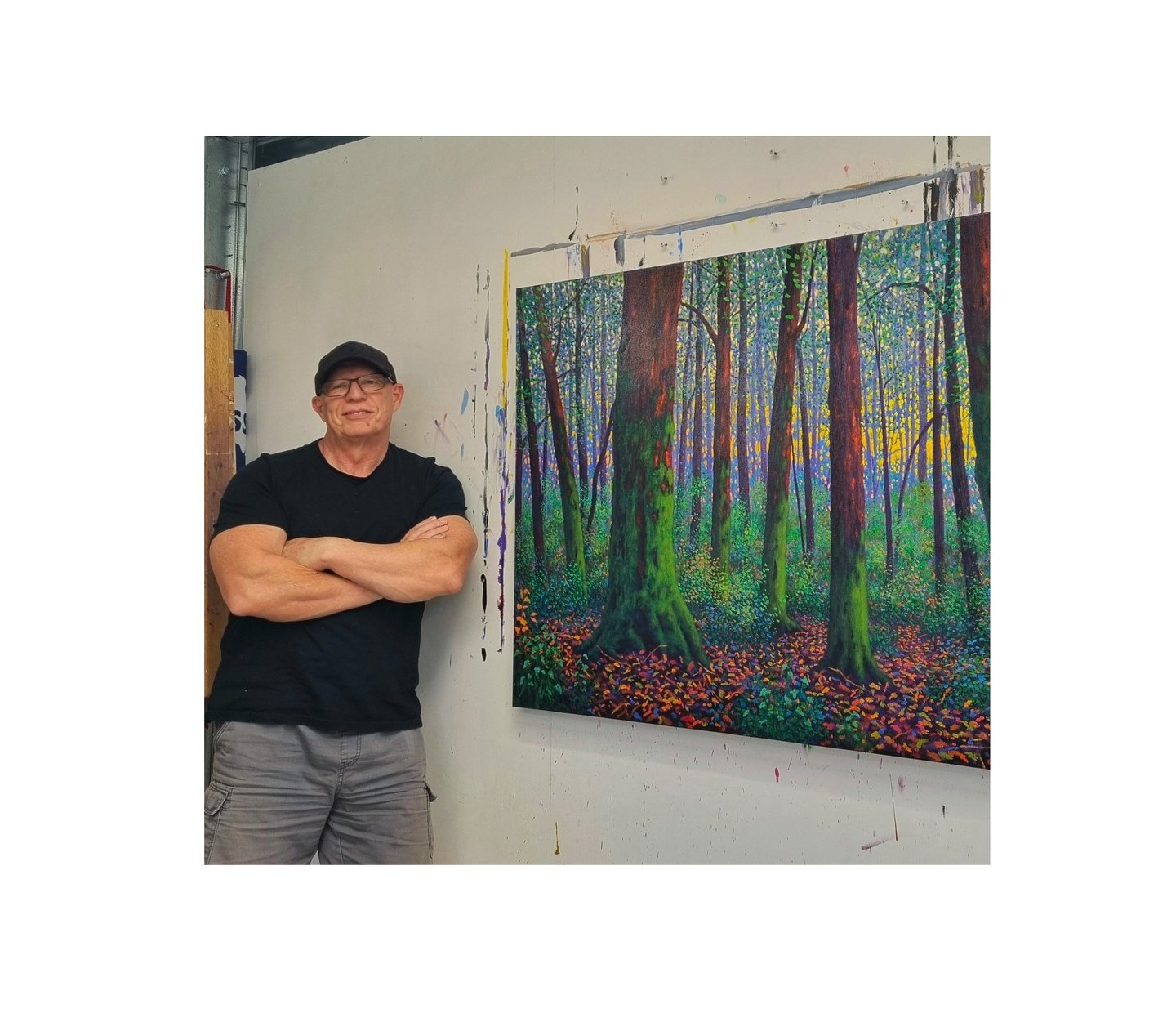 Kevin McKeown artist in his studio