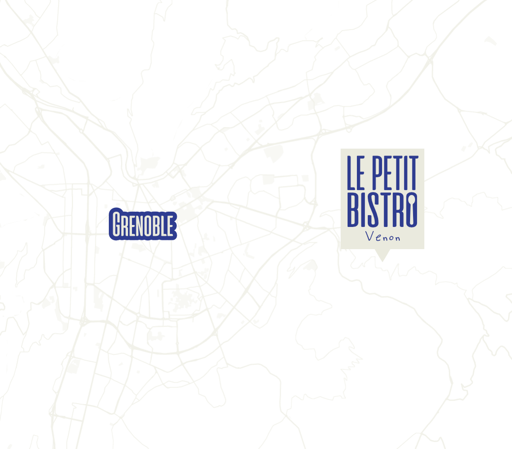 Carte Google Maps pour localiser le petit bistro de venon