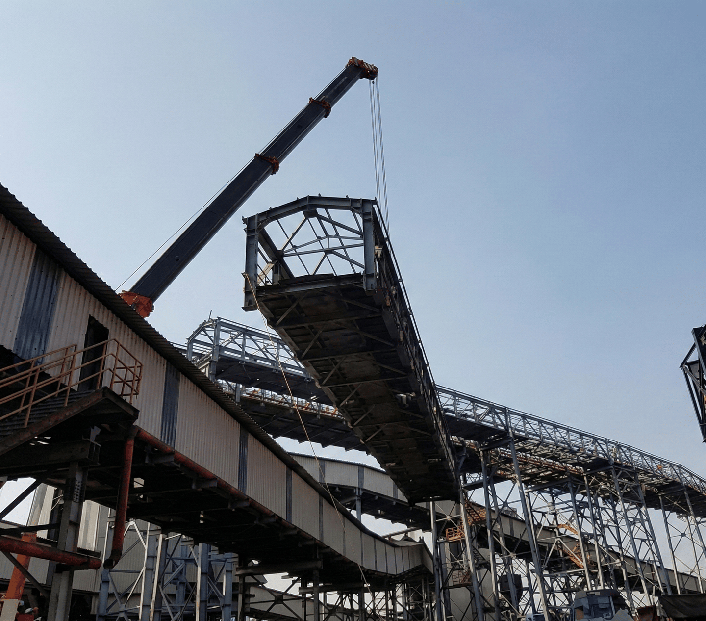 Conveyor Gallery Asssembly at JSW Steel Plant, Dolvi, Maharashtra