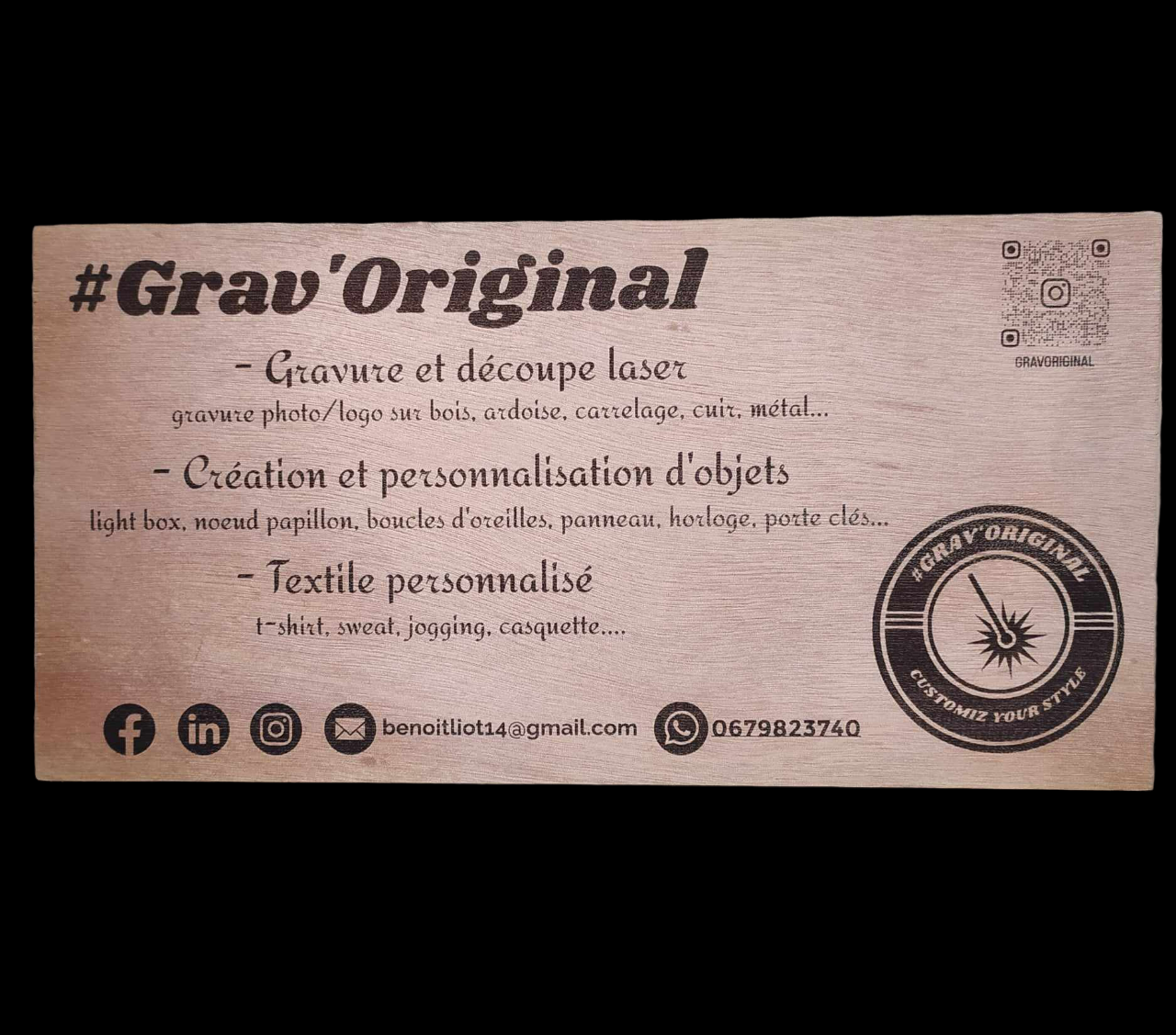 les différents services proposés par grav'original