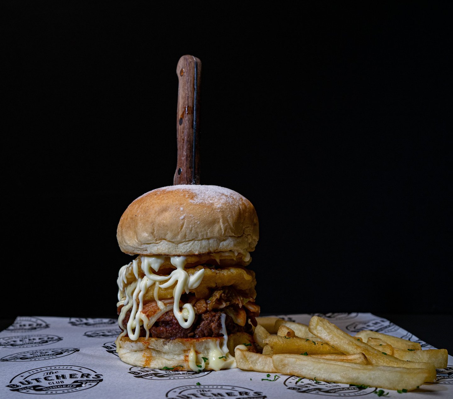 Wu-tang style sweet potato dry aged beef patty Best Steak Seminyak