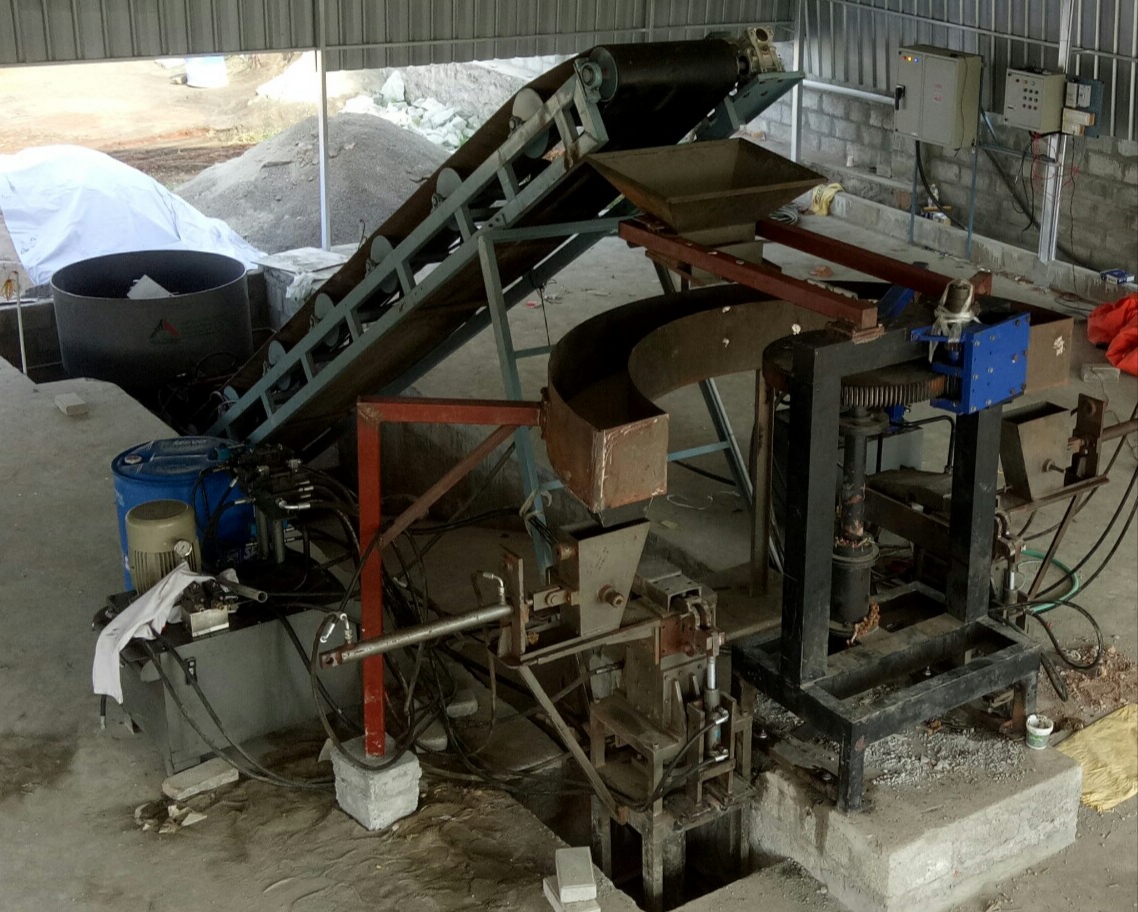 a machine that is making a large amount of cement