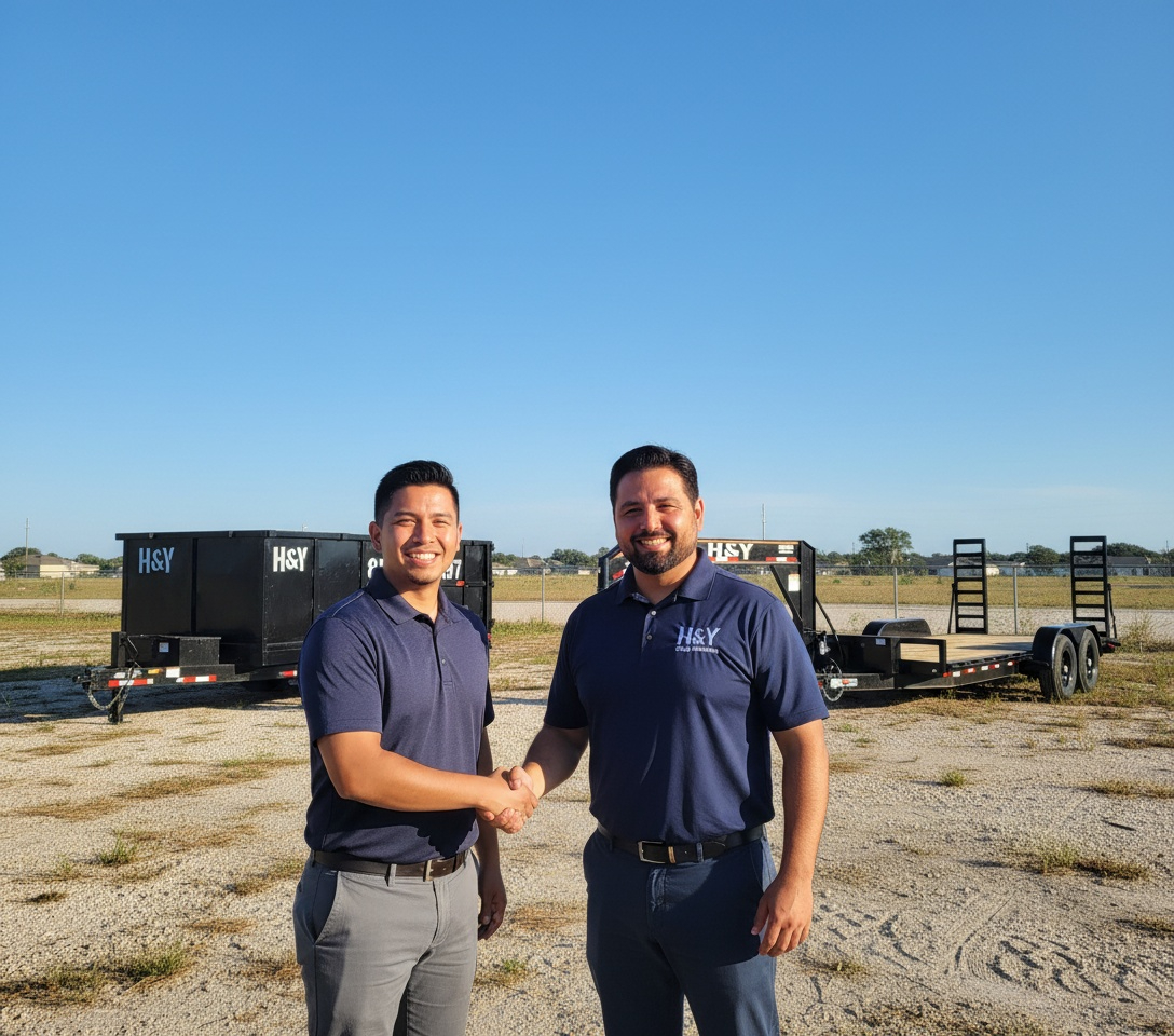 Tampa Trailer Rentals Flatbed Trailer and Dumpster Trailer