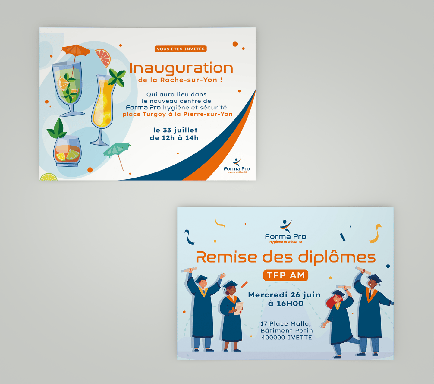 Réalisation : Invitation pour Forma Pro hygiène et sécurité - Amy Atelier Graphique