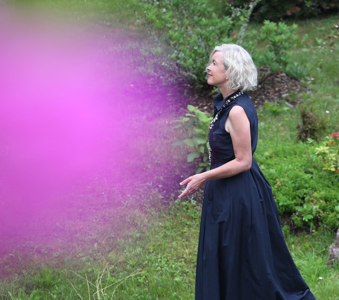 magenta and woman