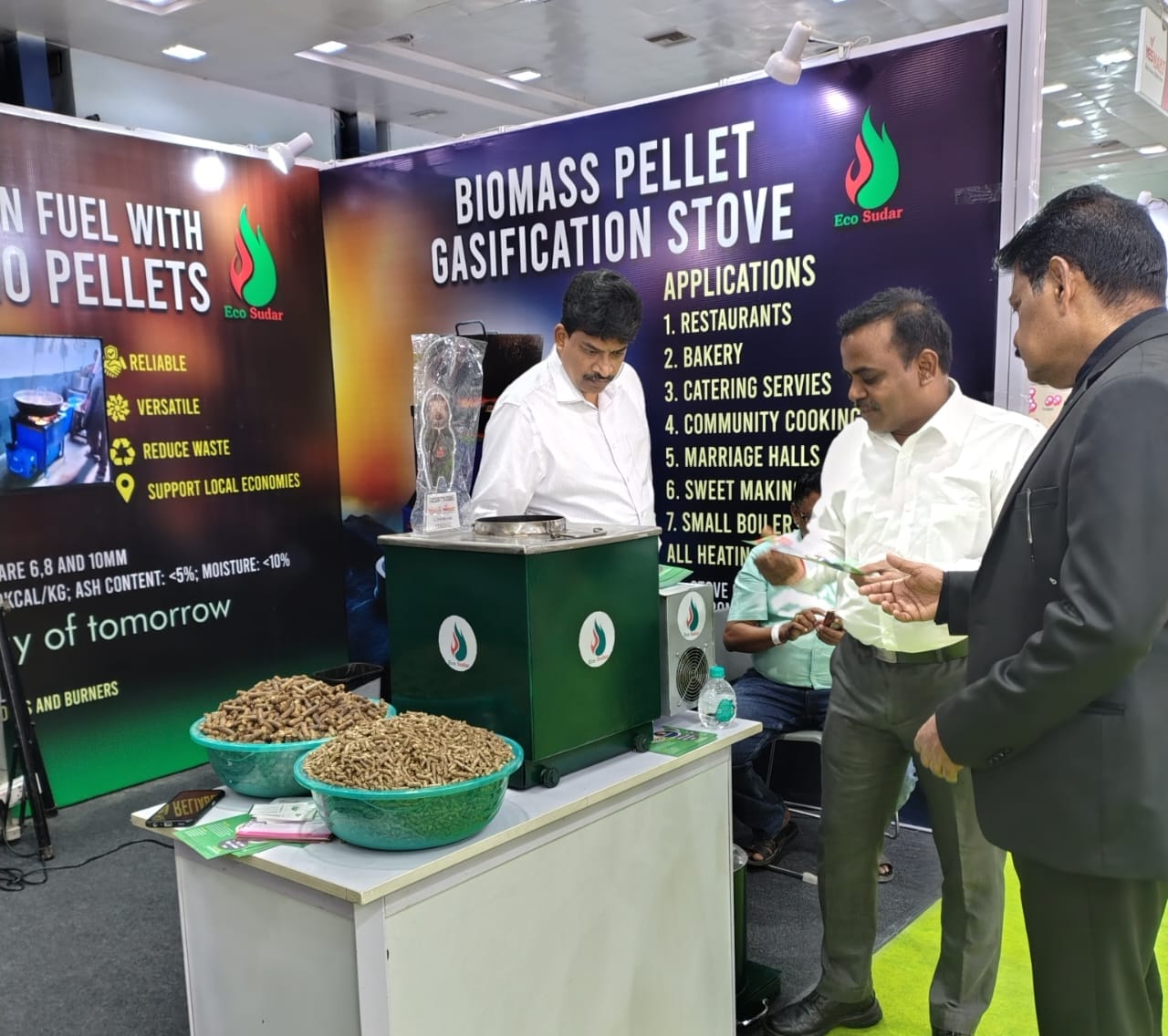 Company representative presenting the product