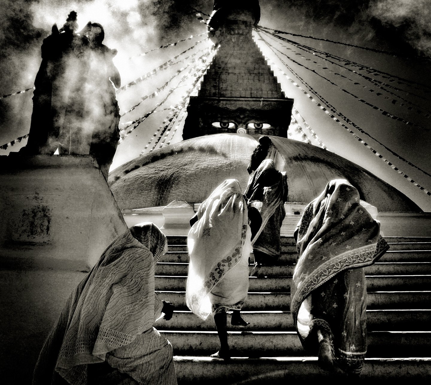 Buddhist pilgrimage, Kathmandu, Nepal