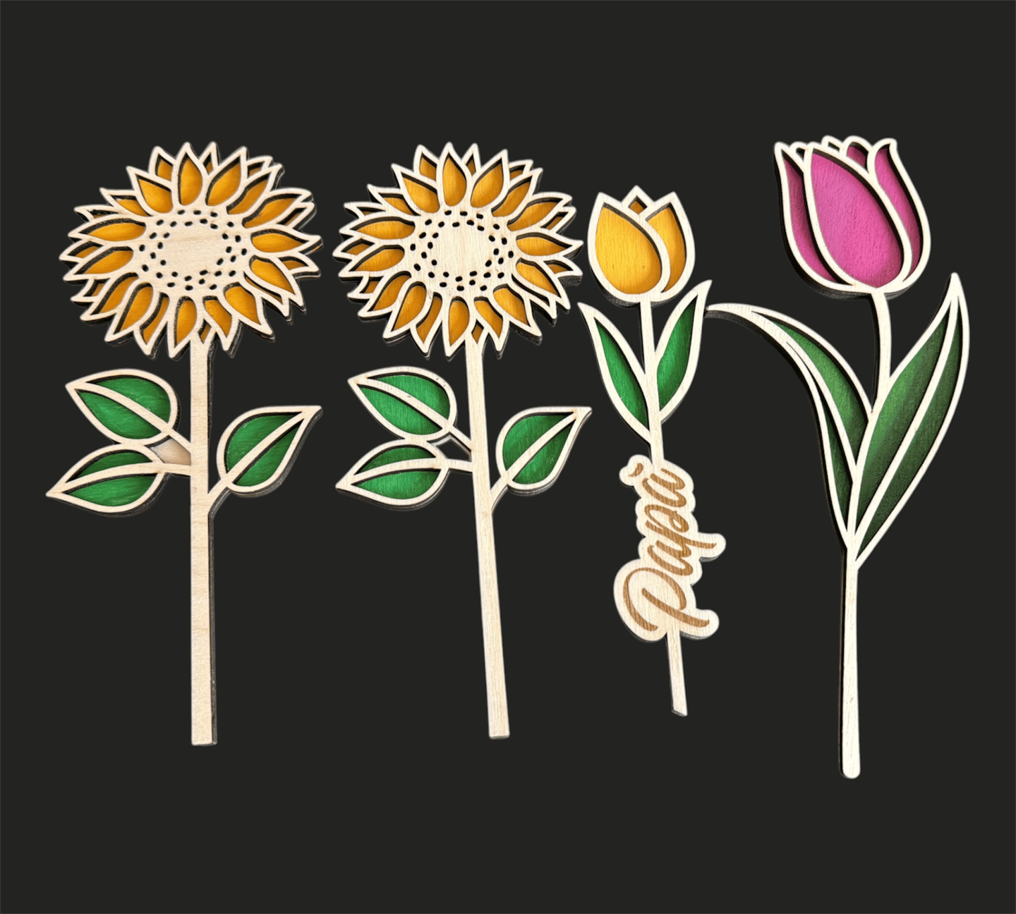 Fiori in legno personalizzabili