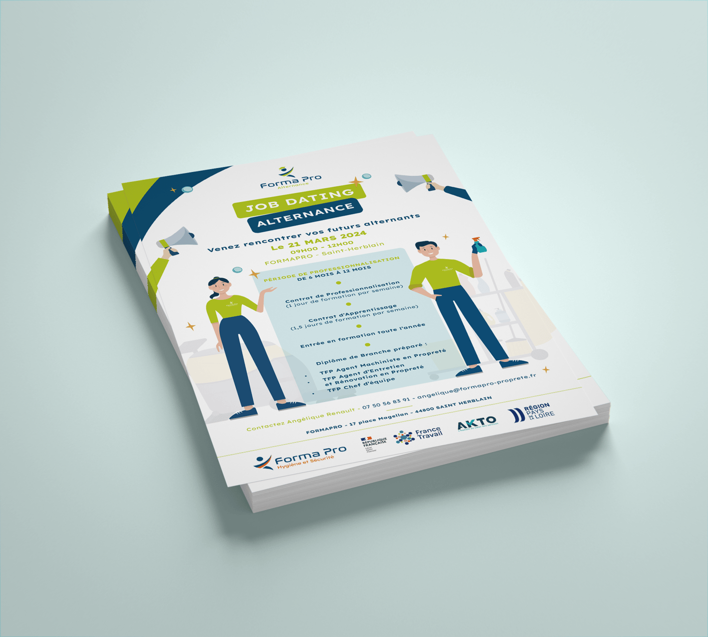 Réalisation : Flyers pour Forma Pro hygiène et sécurité - Amy Atelier Graphique