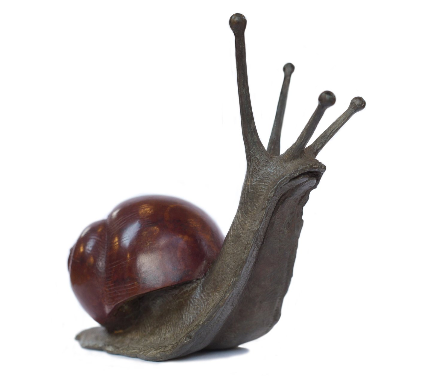 Miniature Bronze sculpture of a snail by Mark Richard Hall