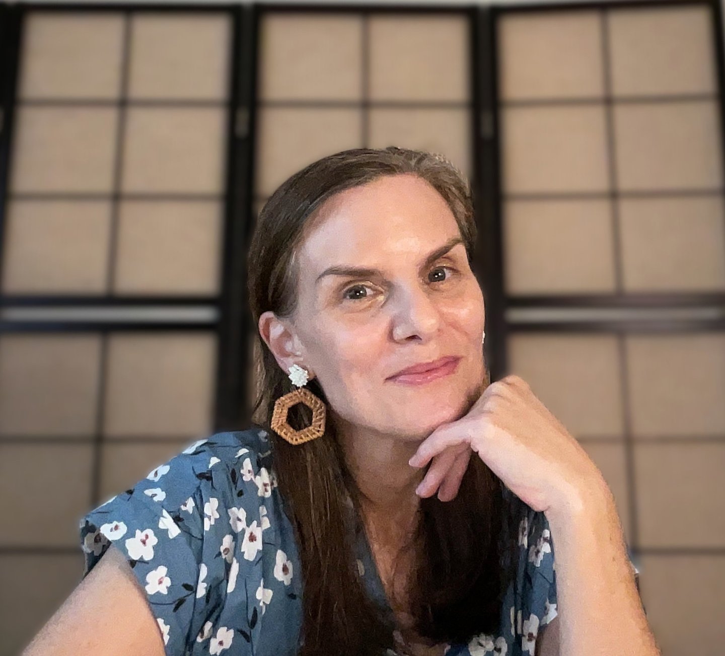 writer creator Amy A. DeCew office candid headshot