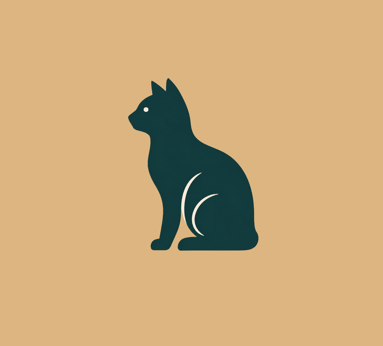 Icône minimaliste d'un chat