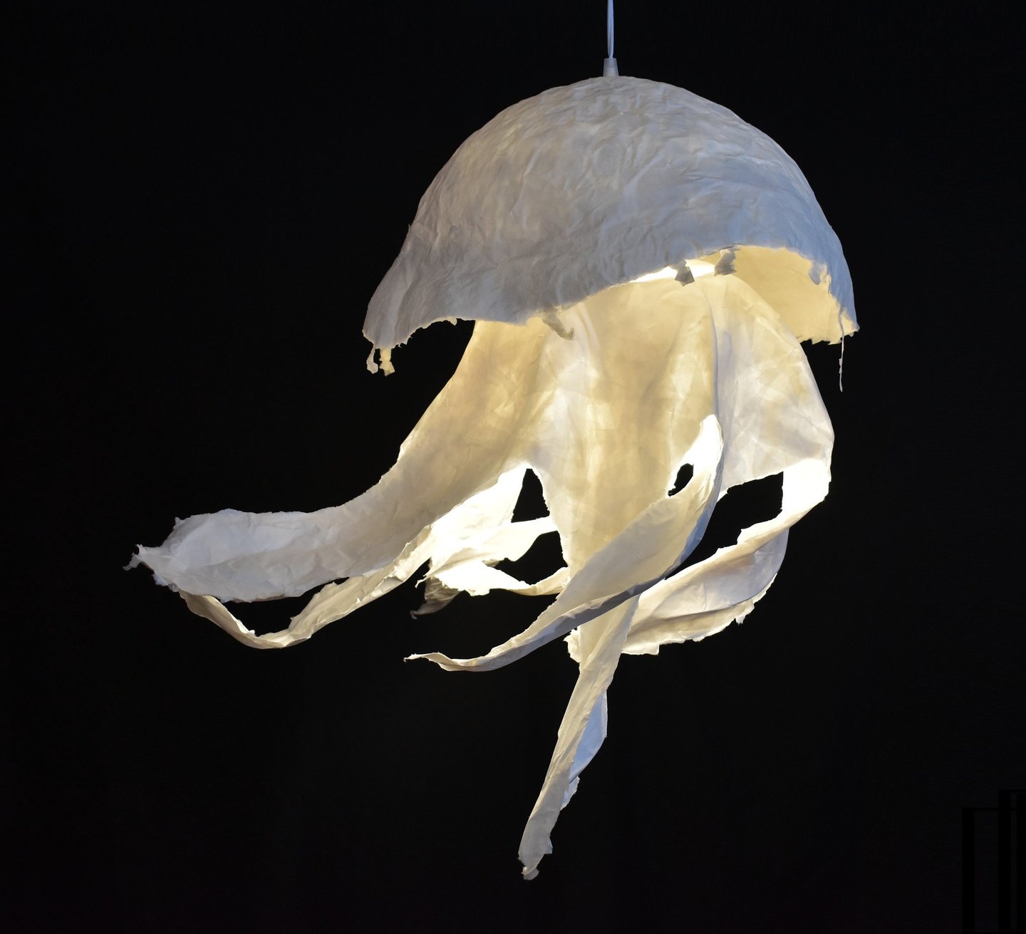 méduse géante sculpture lumineuse