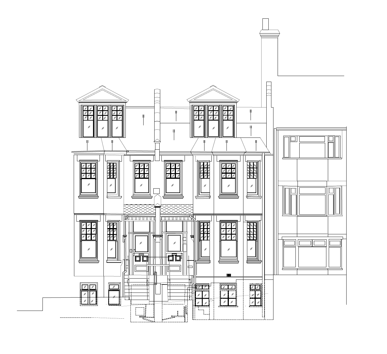 2D elevations survey plan