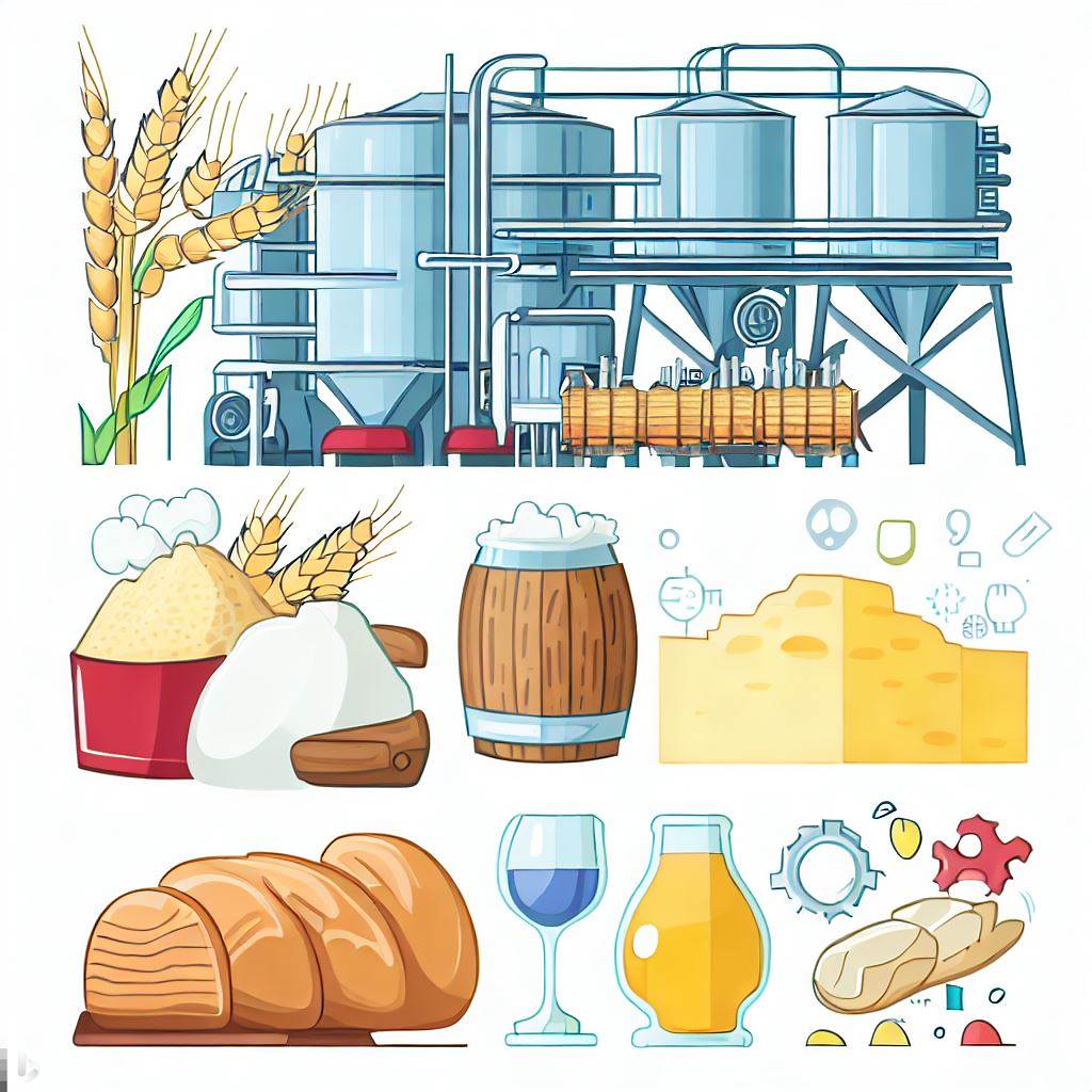 a variety of food items including bread, bread, and other items