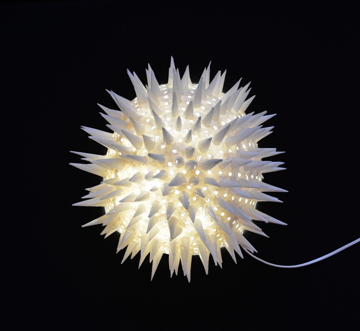 sea urchin paper sculpture