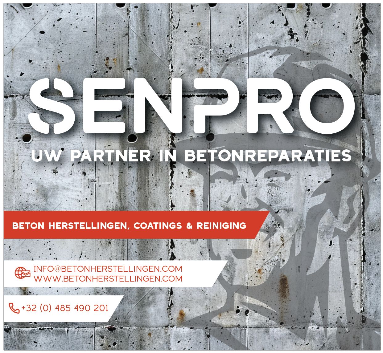 "Overstek betonherstelling en coating door Senpro BV"