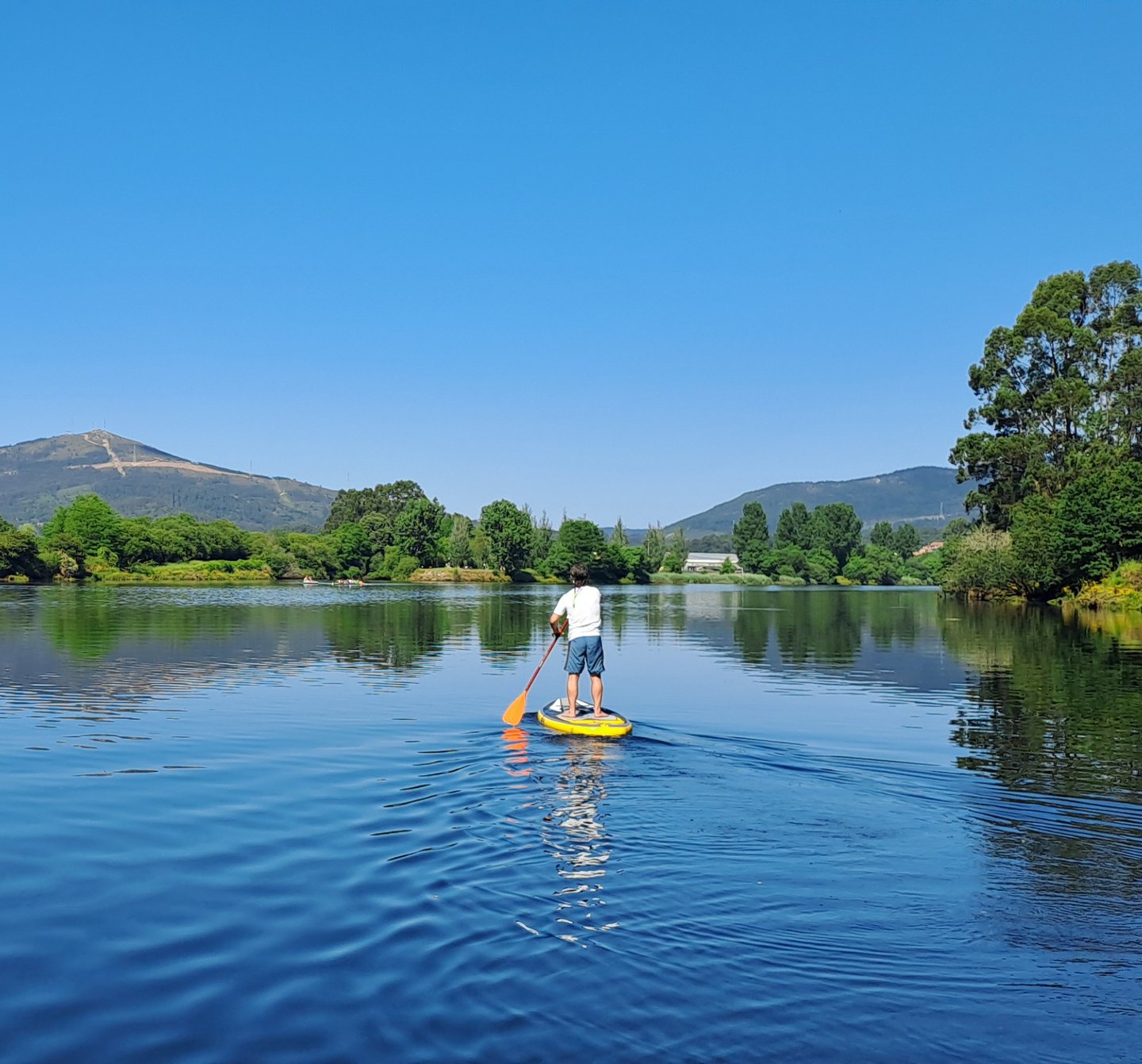 llegada a Padrón en SUP por el Río Sar Camino de Santiago