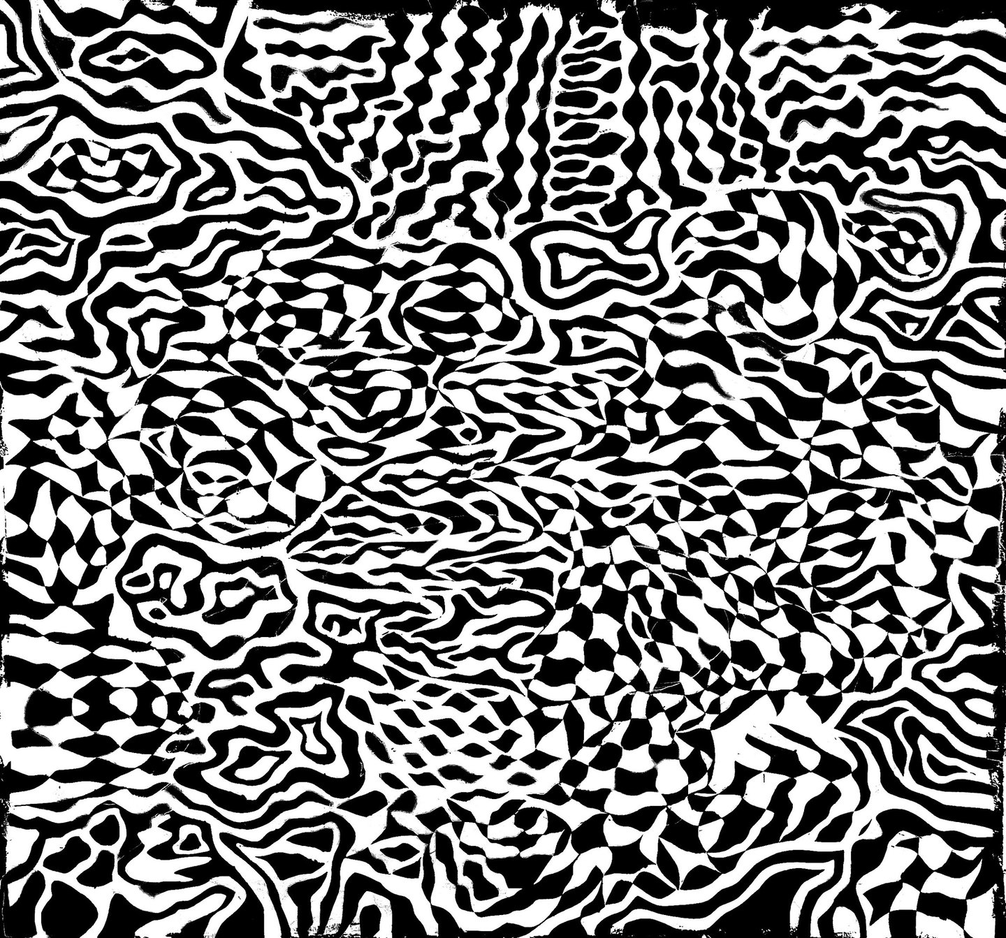 back pond reflection black and white