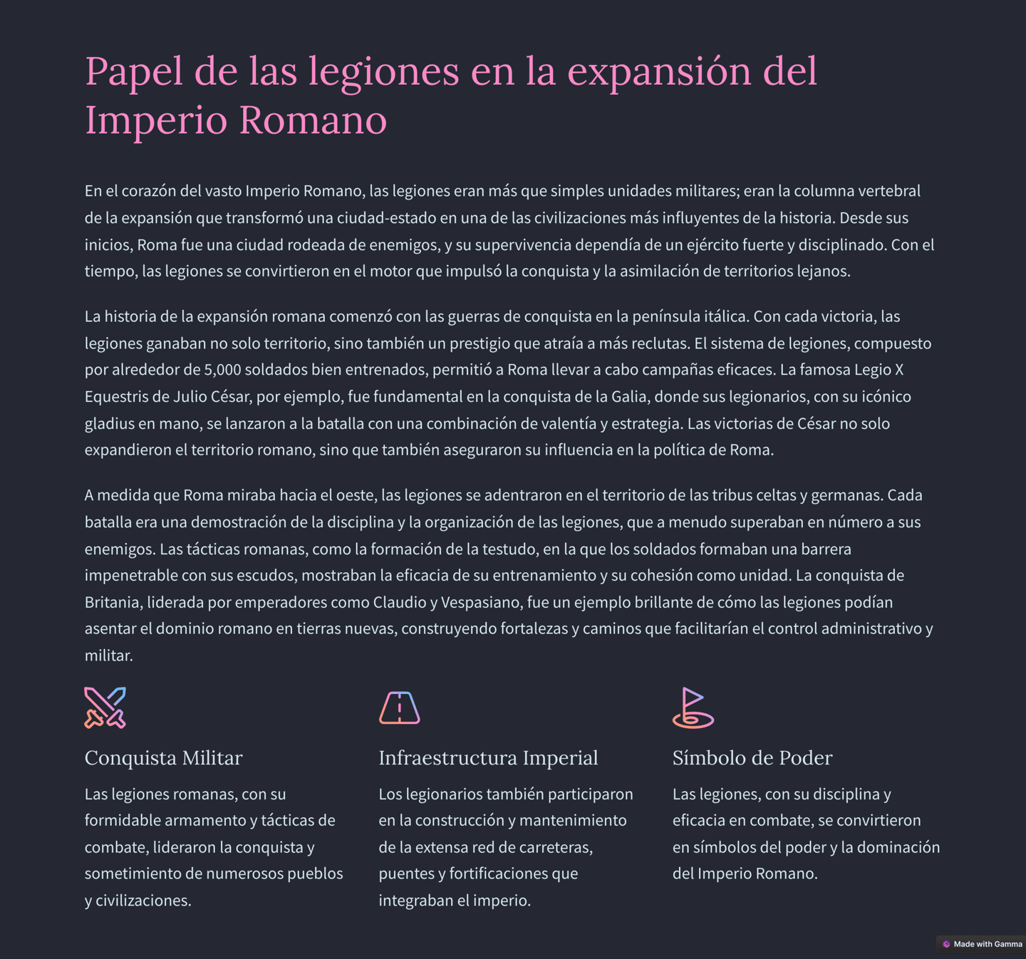 LEGIONES EN LA EXPANSION ROMANA