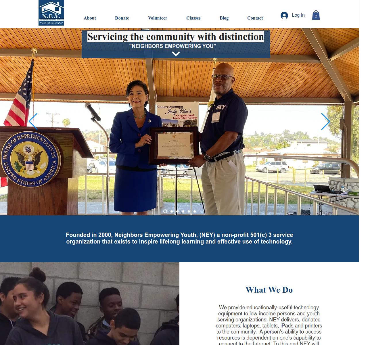 Website design example 