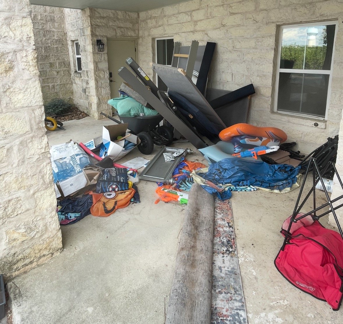 real estate property in need of junk removal